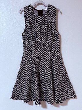 Bcbgeneration Women’s Mini Dress Black White A-line Officecore Elegant Sz 0